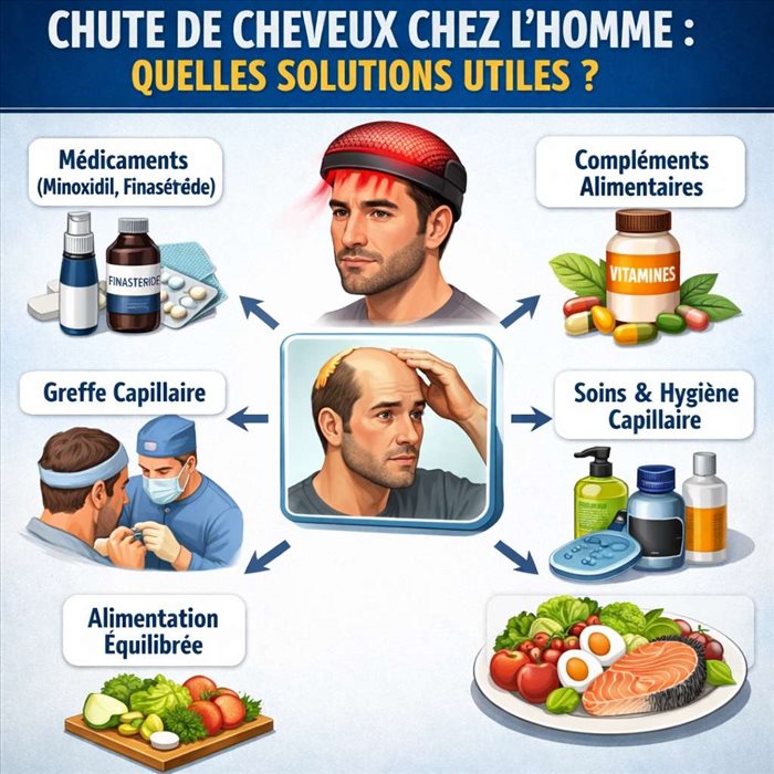 Chute de cheveux chez l’homme : quelles solutions utiles ?